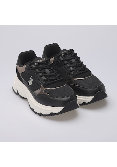 U.S. Polo Assn. 4S VIAVAI 4PR Kadın  Siyah Sneaker
