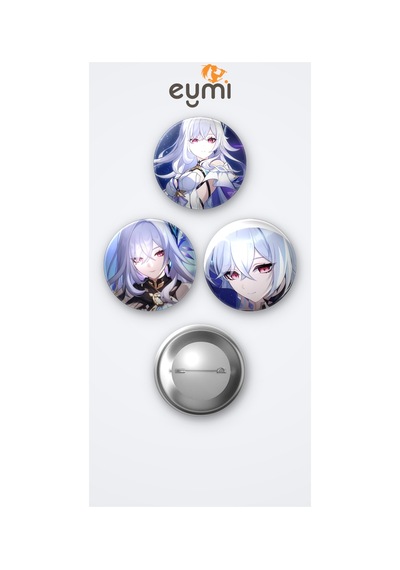 Genshin Impact Oyunu Skirk Oyun 3'lü Metal Rozet Seti 58mm İğneli Buton Çanta Yaka Rozeti Çok Renkli