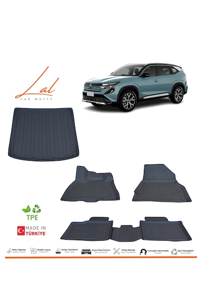 Renault Boreal 3d Havuzlu Paspas Alt Kademe Bagaj Havuzu Seti 2026 Ve Sonrası Uyumlu