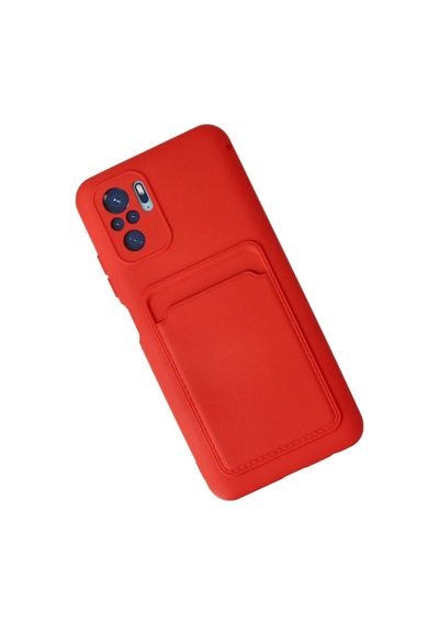 Xiaomi Redmi Note 10s Kılıf Kelvin Kartvizitli Silikon - Kırmızı 0.2M-Çok Renkli