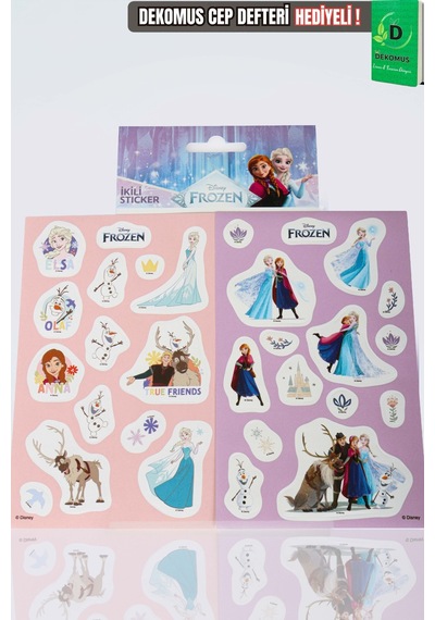 X Dekomus Lisanslı Elsa Frozen 2'li Kuşe Sticker Altın