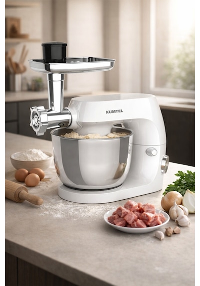Kumtel HSMMG-01 1500 W Çok Fonksiyonlu Stand Mikser & Hamur Yoğurma Makinesi