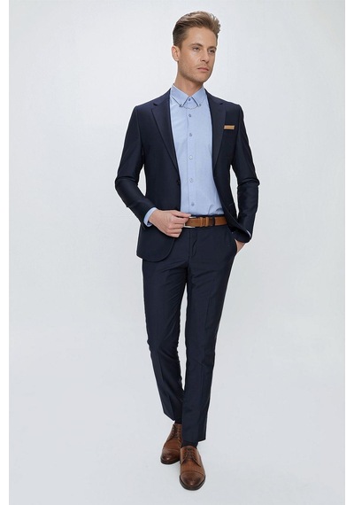 Efor Slim Fit Klasik Mono Yaka Klasik Lacivert Takım Elbise Tk 2021 Lacivert