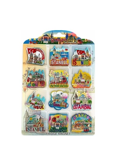 Lb İstanbul Temalı Silikon Buzdolapı Süsü Magnet 12'li Set