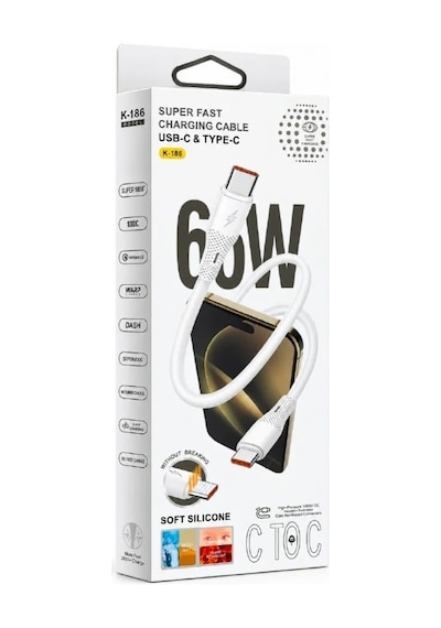 Type-c To Type-c 66w Ultra Hızlı Data Şarj Kablosu