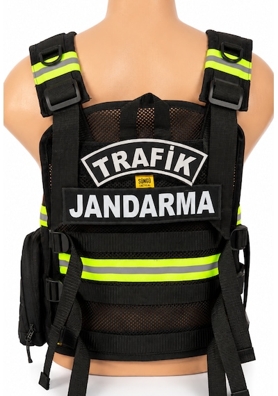 Süngü Tactical Jandarma Trafik Yeleği Siyah