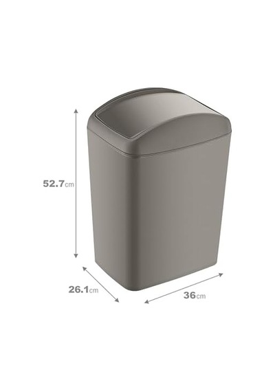 Soft Çöp Kutusu Döner Kapak 40 Lt Bej 10l Siyah
