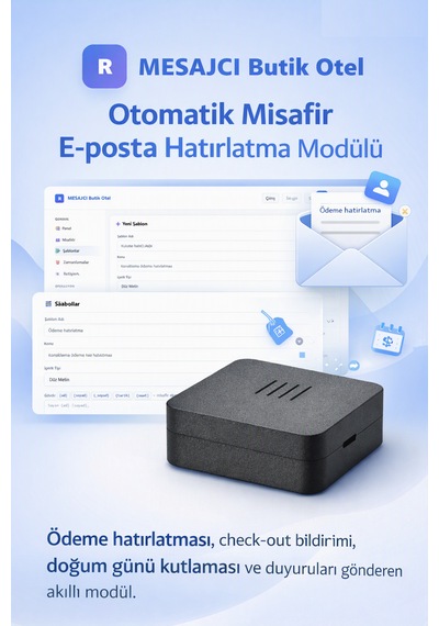 Mesajcı Butik Otel Otomatik Misafir E-posta Hatırlatma Modülü