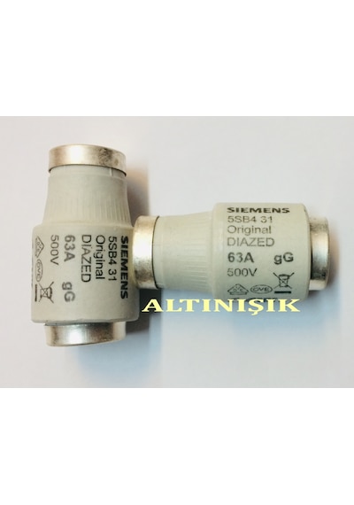 Sıemens 63A Buşon Sigorta 63 Amper Porselen Buşon Sigorta