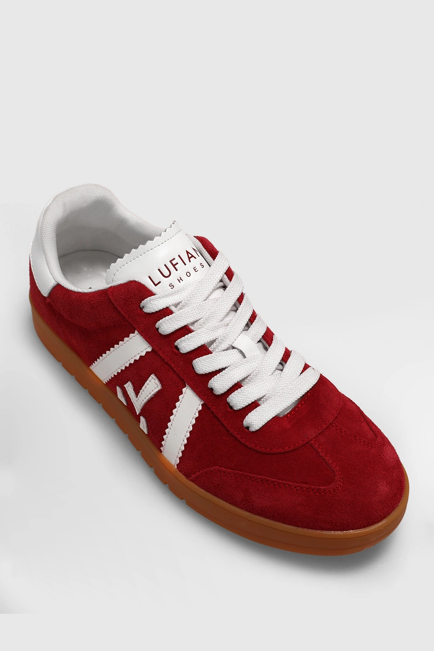 Lufian 111230262 Nelson Sneaker Erkek Deri Ayakkabı Kırmızı