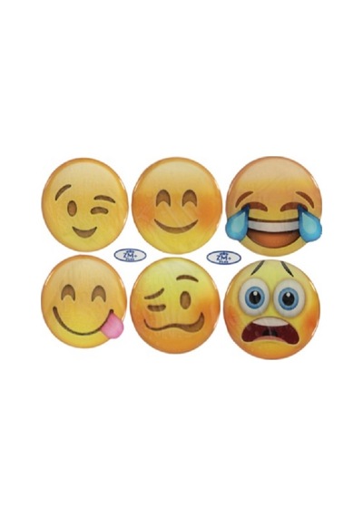 Emoji Koruma Takozu Damla Etiket Sticker Ø39 mm