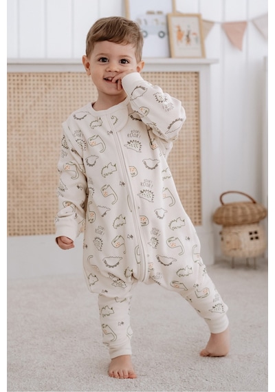 Lilabio 4 Mevsim Uyku Tulumu Doğal Pamuk Çift Kat Özel Kumaş Unisex 1.0 Tog Ekru