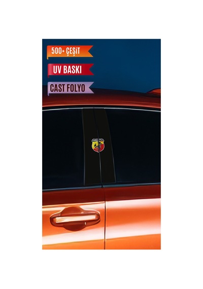 Araç Kapı Direk Kaplama Folyosu Araba Markaları Sağ Sol Takım 2 Adet - 22x50 Cm Görsel - 785710835