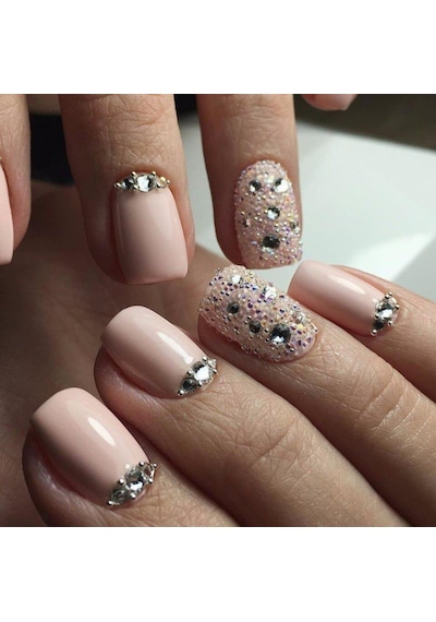 Camlı Havyar Taş Işıltılı Grafit 3 Gr 3d Nail Art Boncuk Süsleme Gri
