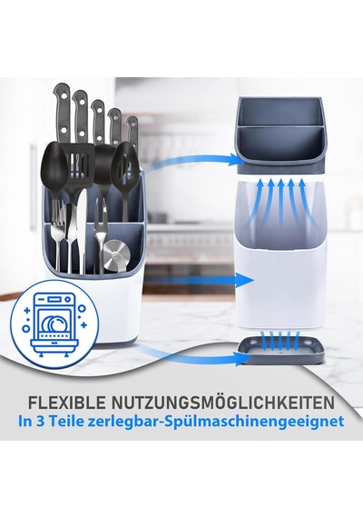 Decobella 50840 Tezgah Üstü Kaşıklık, Gri/antrasit Genel