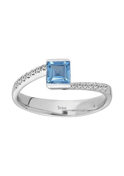 Sirius Pırlanta Ve Prenses Kesim Mavi Topaz Taşlı Yüzük 0823R0181