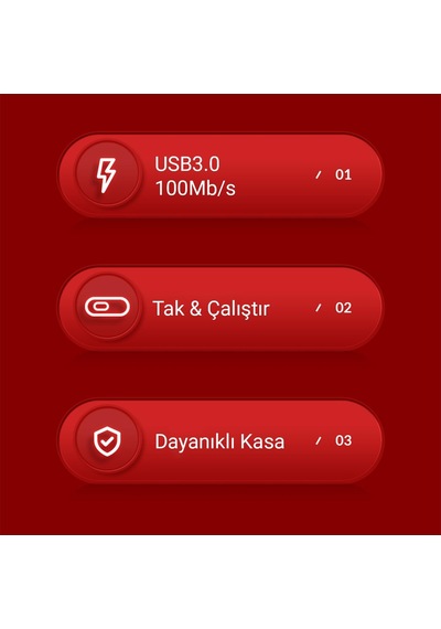 Type-c Usb3.2 Gen1 256gb Usb-c Flash Bellek Kırmızı