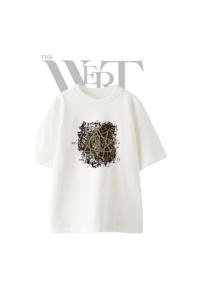 Thewert Slipknot Logo Tasarım Baskılı Ünisex Beyaz Oversize T-shirt