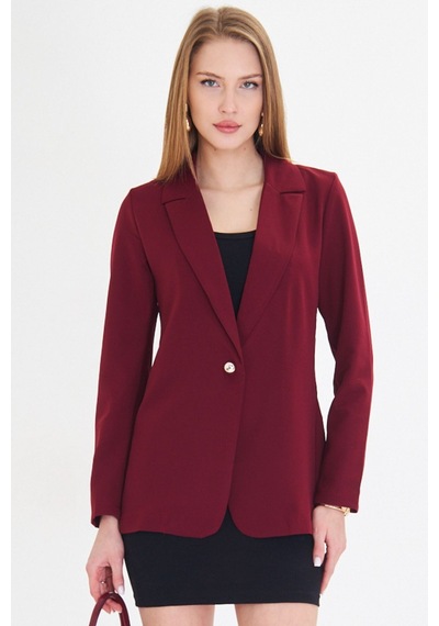 Armonika Kadın Bordo Tek Düğmeli Ceket Arm-20k001020