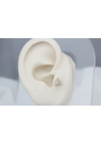Glorria Altın Üçgen Tragus Piercing Altın