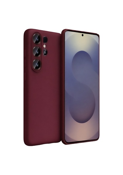 Samsung Galaxy  Uyumlu,  S26 Ultra First Silikon - Bordo