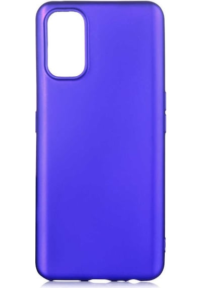 Kilifone - Realme Uyumlu 7 Pro - Kılıf Mat Renkli Esnek Premier Silikon Kapak - Saks Mavi