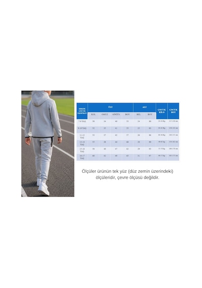 Pina Kids Erkek Çocuk Tech Fleece Double Face Yeni Sezon Eşofman Takımı Esf7020 siyah