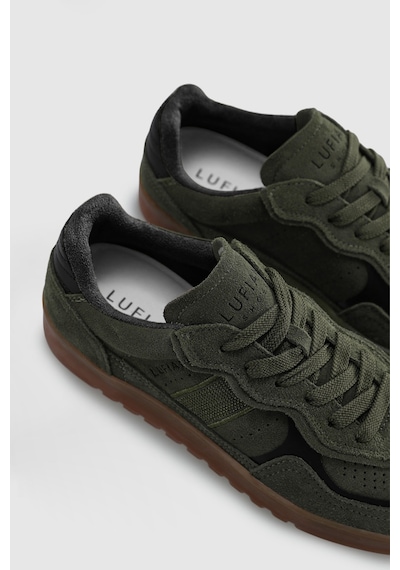 Lufian Alex Erkek Deri Sneaker Ayakkabı Haki Haki 112230233100630 Haki