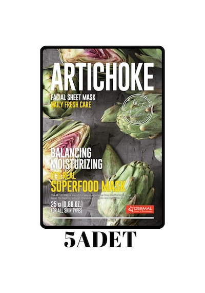 Dermal Superfood Enginar Özlü Yüz Maskesi 5'li