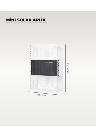 Mini Solar Aplik Gün Işığı - 4 Adet 4 Adet