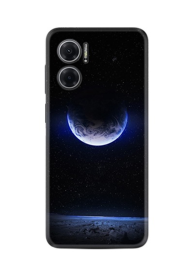 Xiaomi Redmi Note 11e Kılıf Resimli Desenli Silikon Platinium Series Midnight Moon 1802