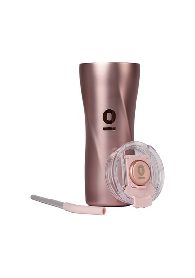 Paslanmaz Çelik Rose Metalik Tumbler Termos 550 Ml Pipetli Vakumlu Kapaklı No:135