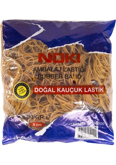 Noki Ambalaj Lastiği Doğal Kauçuk 8 Cm 500 Gr. Rb80500