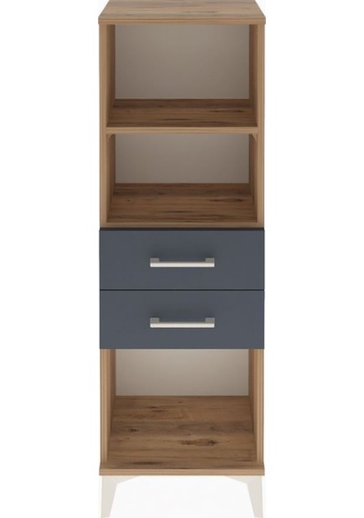 Arges Dolap 2 Raflı 2 Çekmeceli 44x30x134 Çam-antrasit Atlas Çam