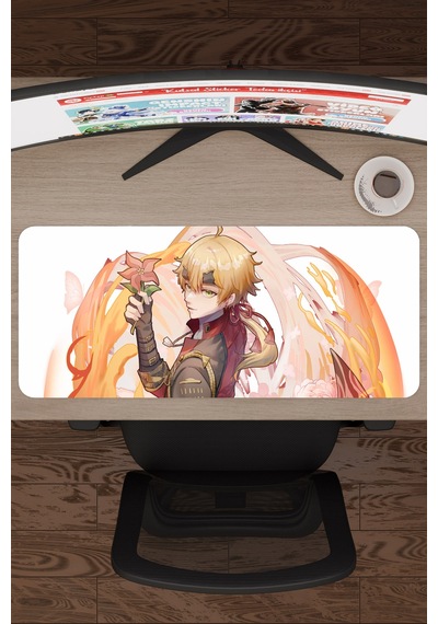 Thoma Genshin Impact Anime Oyuncu V5 - 70x30 Xl Gaming Mouse Pad Fare Altlığı