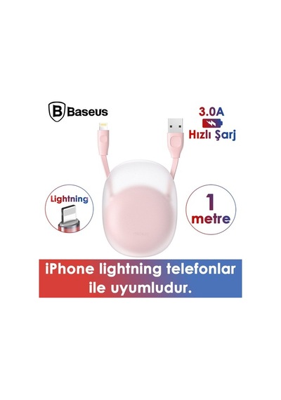 Baseus Lets Go Apple iPhone Uyumlu 11 Pro Usb Şarj Kablosu 1Metre (455718308)