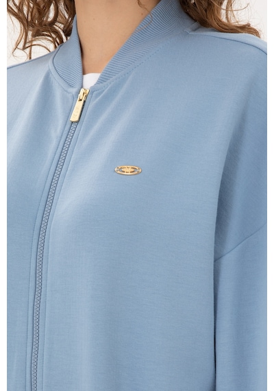 U.S. Polo Assn. Kadın Açık Mavi Bisiklet Yaka Fermuarlı Sweatshirt 50299000-VR003