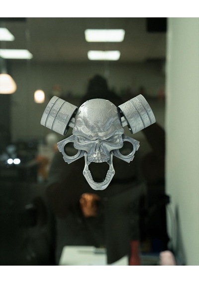 Death Shift Kapı Tokmağı V8 Pistonlu Metal Kafatası Tasarımı-180