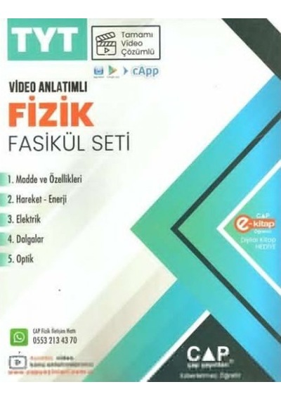 2025 Çap Yayınları Tyt Fizik Seti