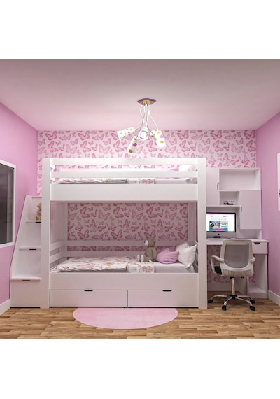 Loft Genç Odası Takımı Suntalam Beyaz