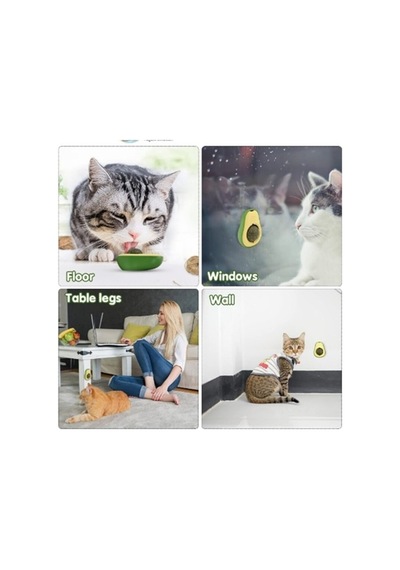 Avokado Tasarımlı Kedi Yalama Topu 5 Li Set