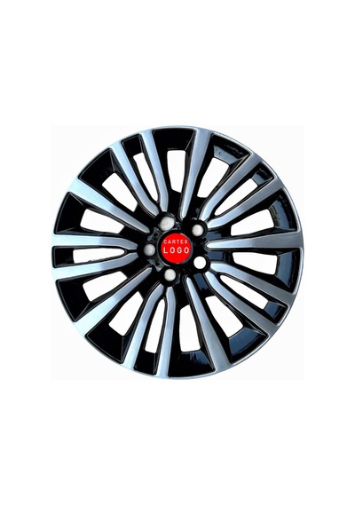 Fiat Egea Easy 15 Inç Jant Kapağı 4 Adet 1 Takım Siyah - Gri Jant Kapağı