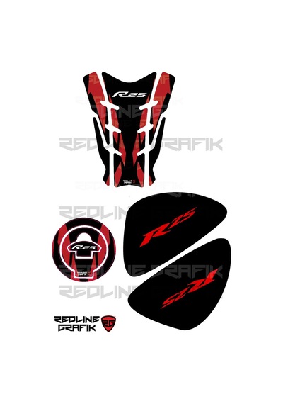 Yamaha R25 Tank Pad+Yan Pad+Depo Kapak Pad Set N11.62620