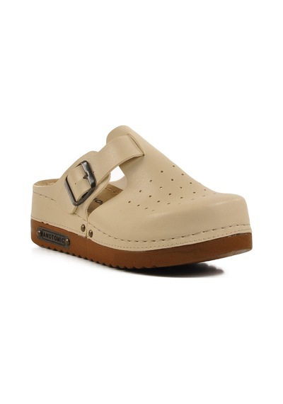 Bej Anatomik Unisex Sabo Terlik 07-008 G Bej