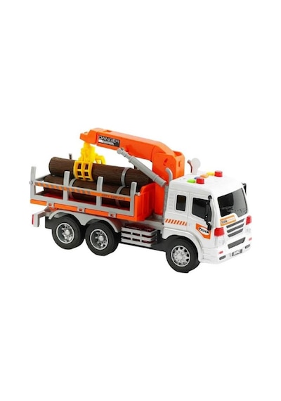 Ctoy Oyuncak Sesli, Işıklı Ve Pilli Vinçli Kütük Taşıyıcı - Ctoy-wy300f