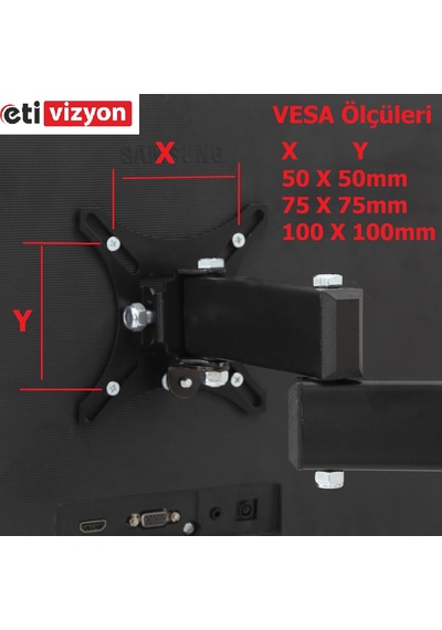 Tarix Dm 02 Masa Üstü Monitör Askı Aparatı İki Kollu 17" 24