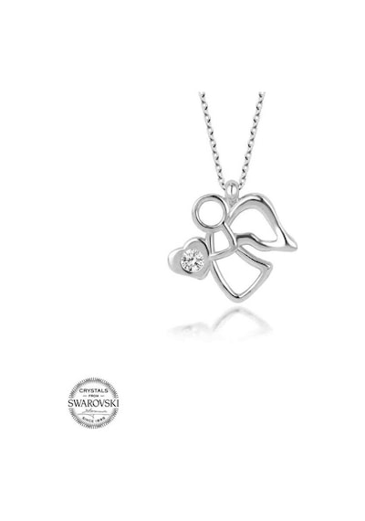 Swarovski Taşlı Gümüş Melek Kadın Kolye (551180723)