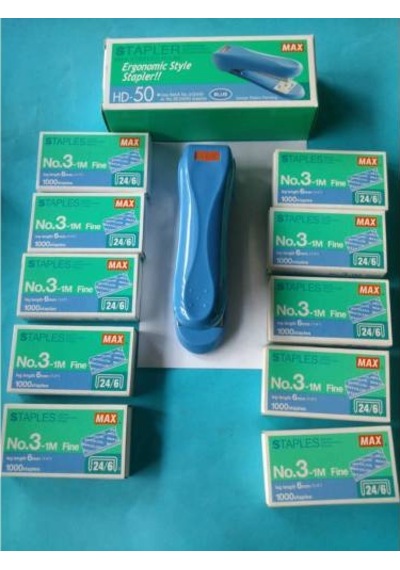 Zımba Makinası 24 x 6 Tel Basan+10 Kutu Zımba Teli Marka Max