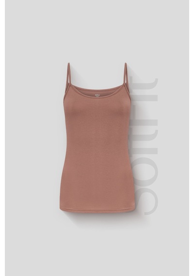 Auw Kadın İp Askılı Pamuklu Modal Basic Atlet 3'lü - Softfit Bronz
