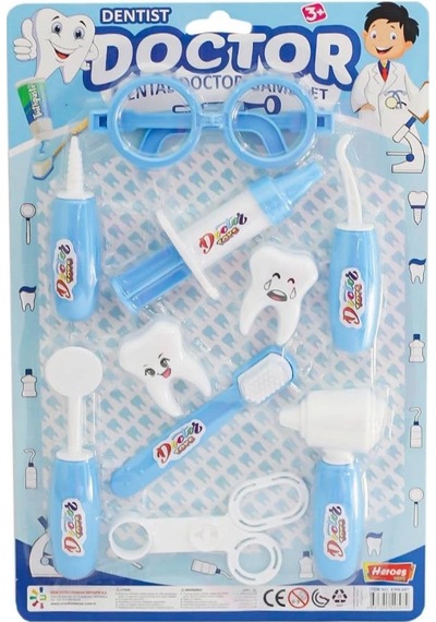 Mey İthalat Ern-897 Heroes Toys Kartela Erkek Dişçi Oyun Seti